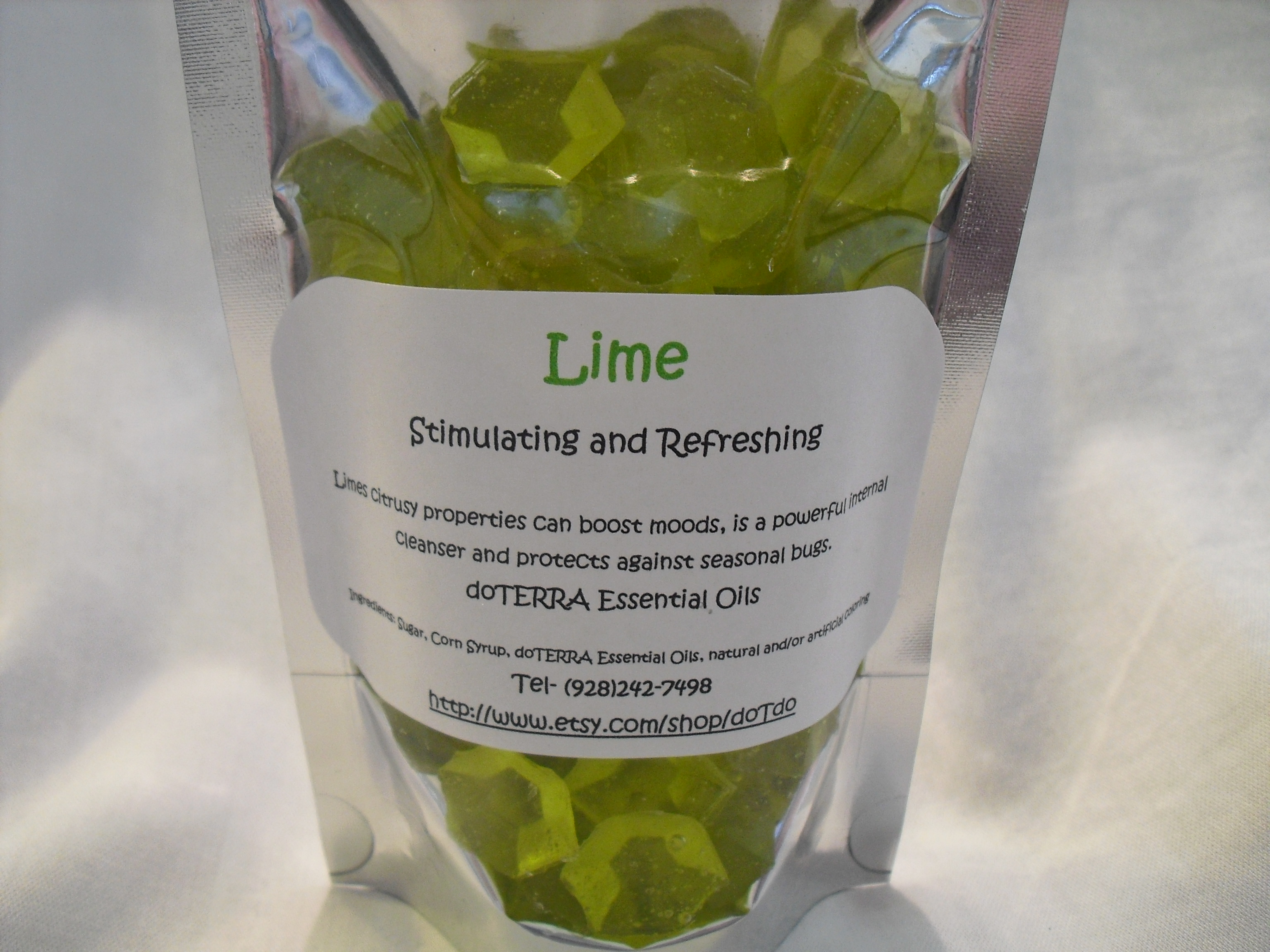 Natural Lime, Hard Candy Drops, Stimulating And Refreshing, Made With